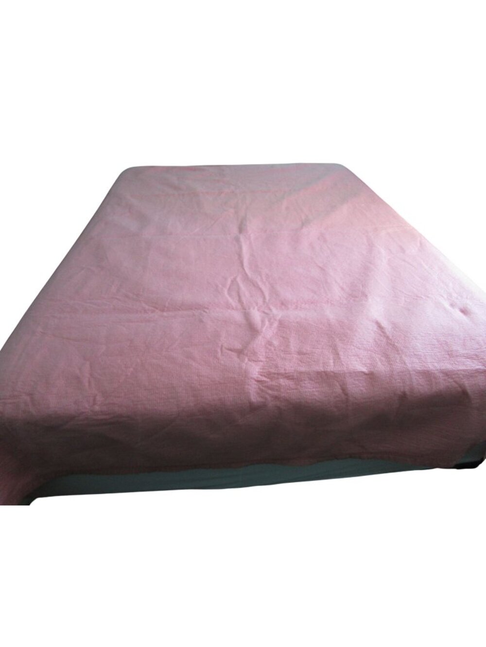 Vintage Pink Polyester Blanket Satin Binding King Size Machine Washable Made In